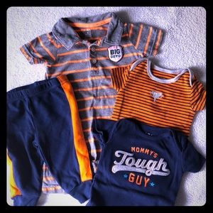 Boys lot Orange/ Navy/ Gray